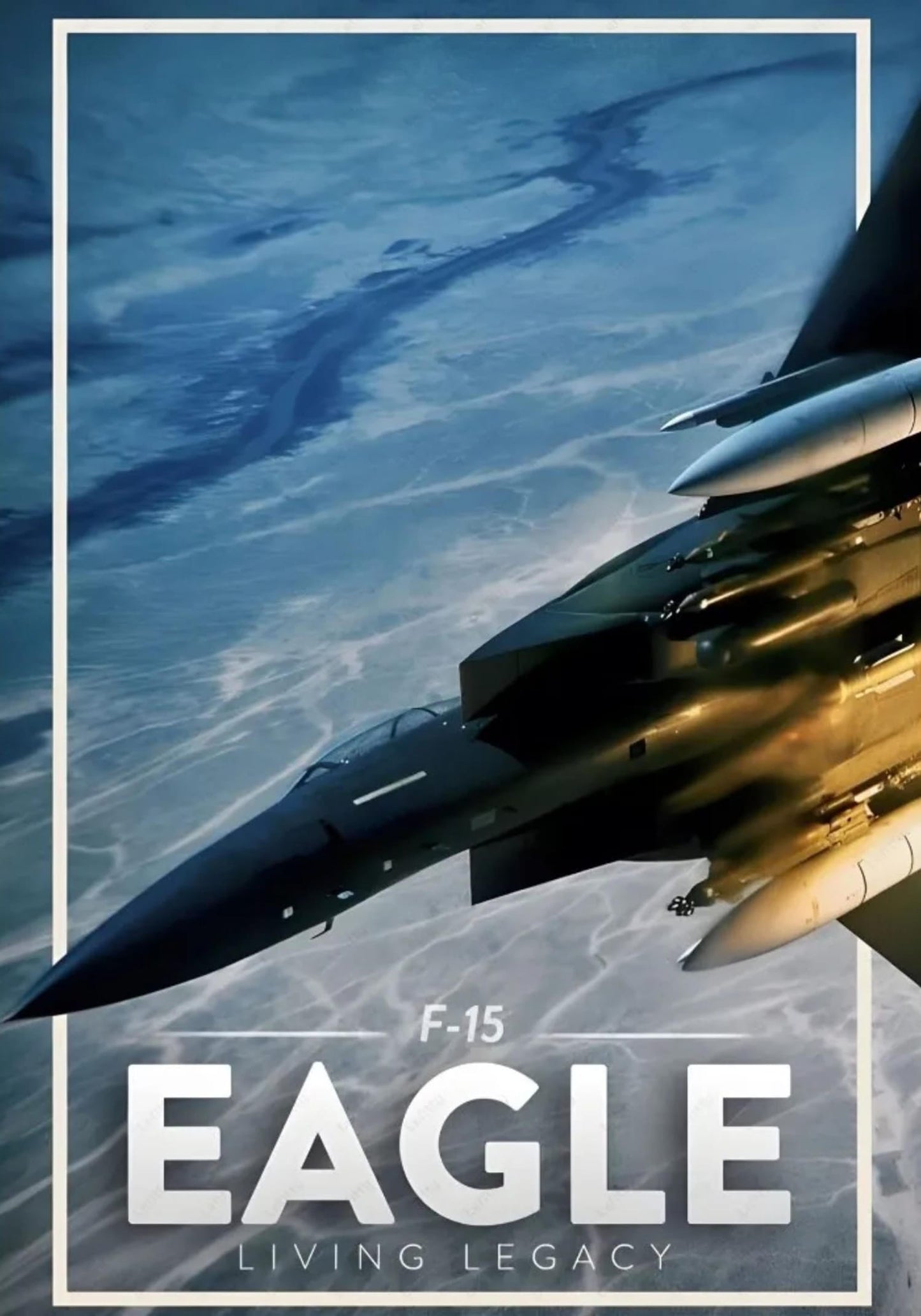F-15 Eagle Poster | Dynamic Aircraft Design | Aviation Decor for Home, Office, Gallery, Museum Display