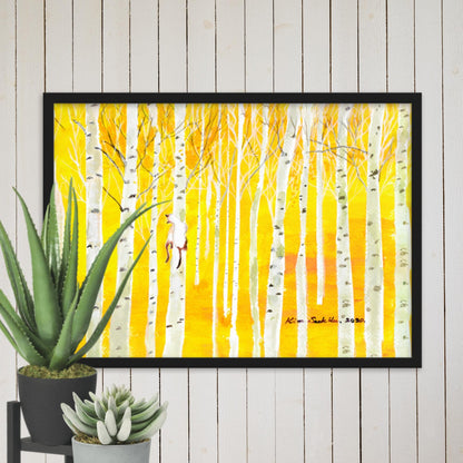 Poster - Birkenwald Birch Forest