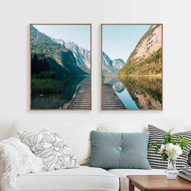 Knigssee Poster Set | Scenic Nature Art | Wall Decor for Home & Garden | Landscape Artwork | Two-Piece Print Set