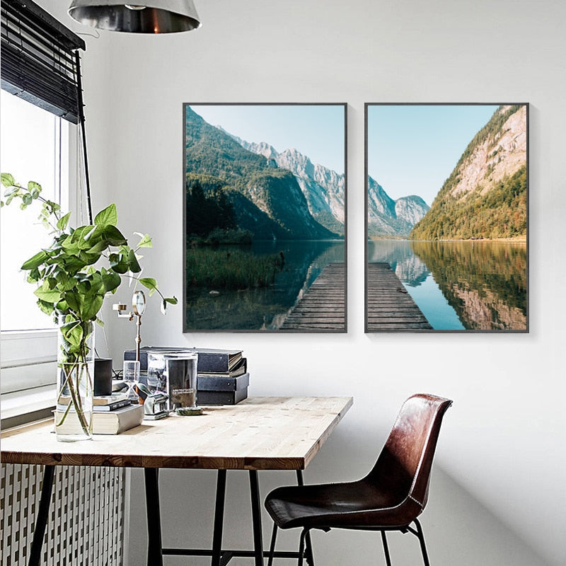 Knigssee Poster Set | Scenic Nature Art | Wall Decor for Home & Garden | Landscape Artwork | Two-Piece Print Set
