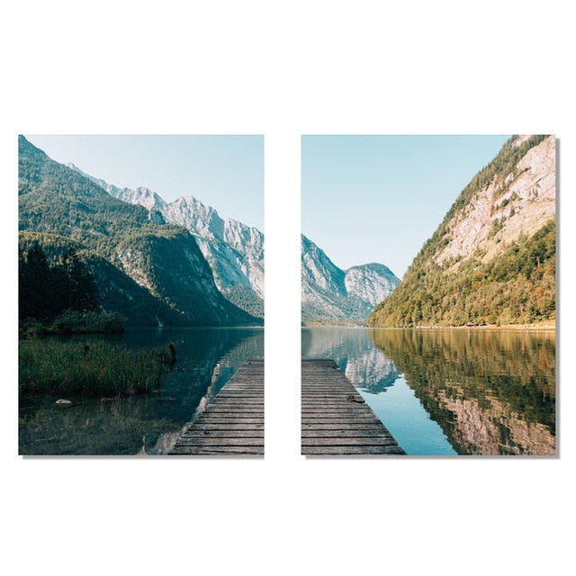 Knigssee Poster Set | Scenic Nature Art | Wall Decor for Home & Garden | Landscape Artwork | Two-Piece Print Set