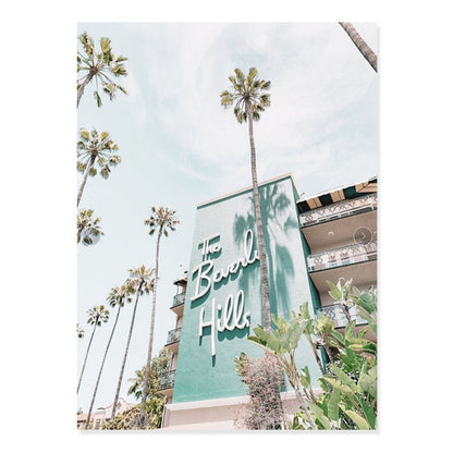 The Beverly Hills Hotel | Artistic Print | Iconic Landmark Wall Art | Elegant Home Decor Poster