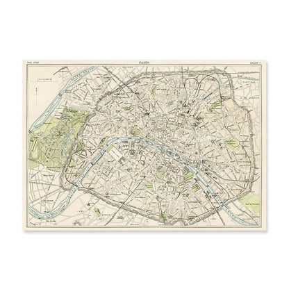 Vintage City Maps | Wall Art Poster | Urban Design | Home Decor | Retro Cartography Print