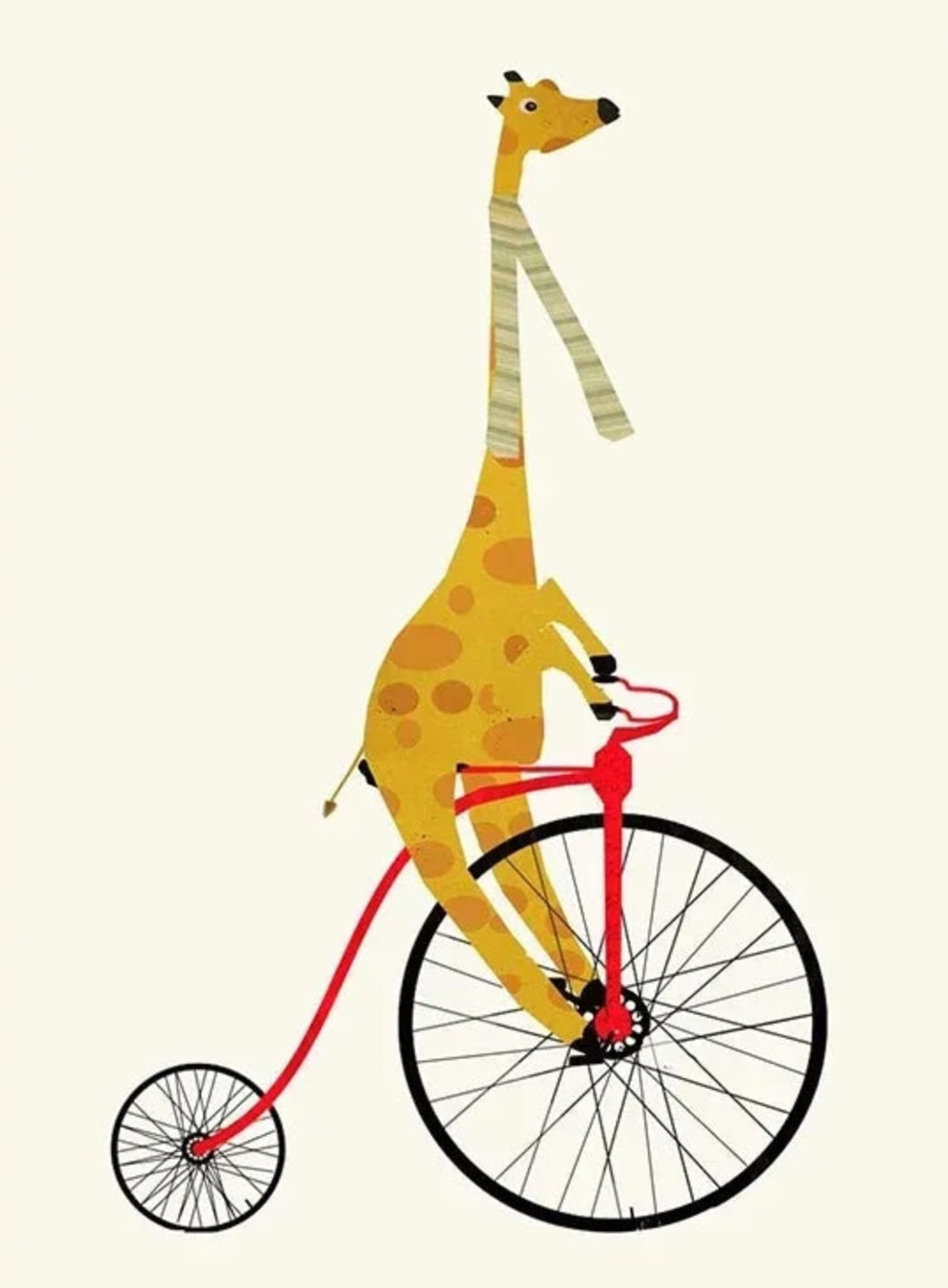 Whimsical Giraffe Cycling | Joyful Animated Art