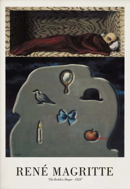 Rene Magritte The Reckless Sleeper 1928 | Surrealist Vintage Art