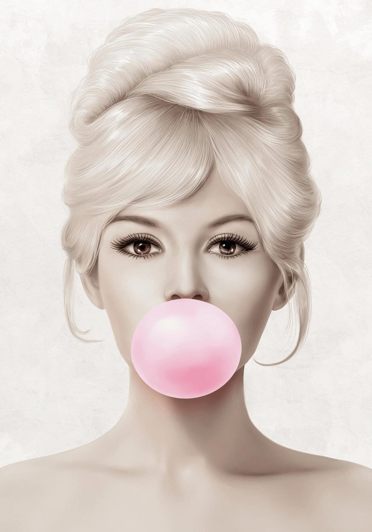 Brigitte Bardot Retro Pop Art | Bubblegum Pink