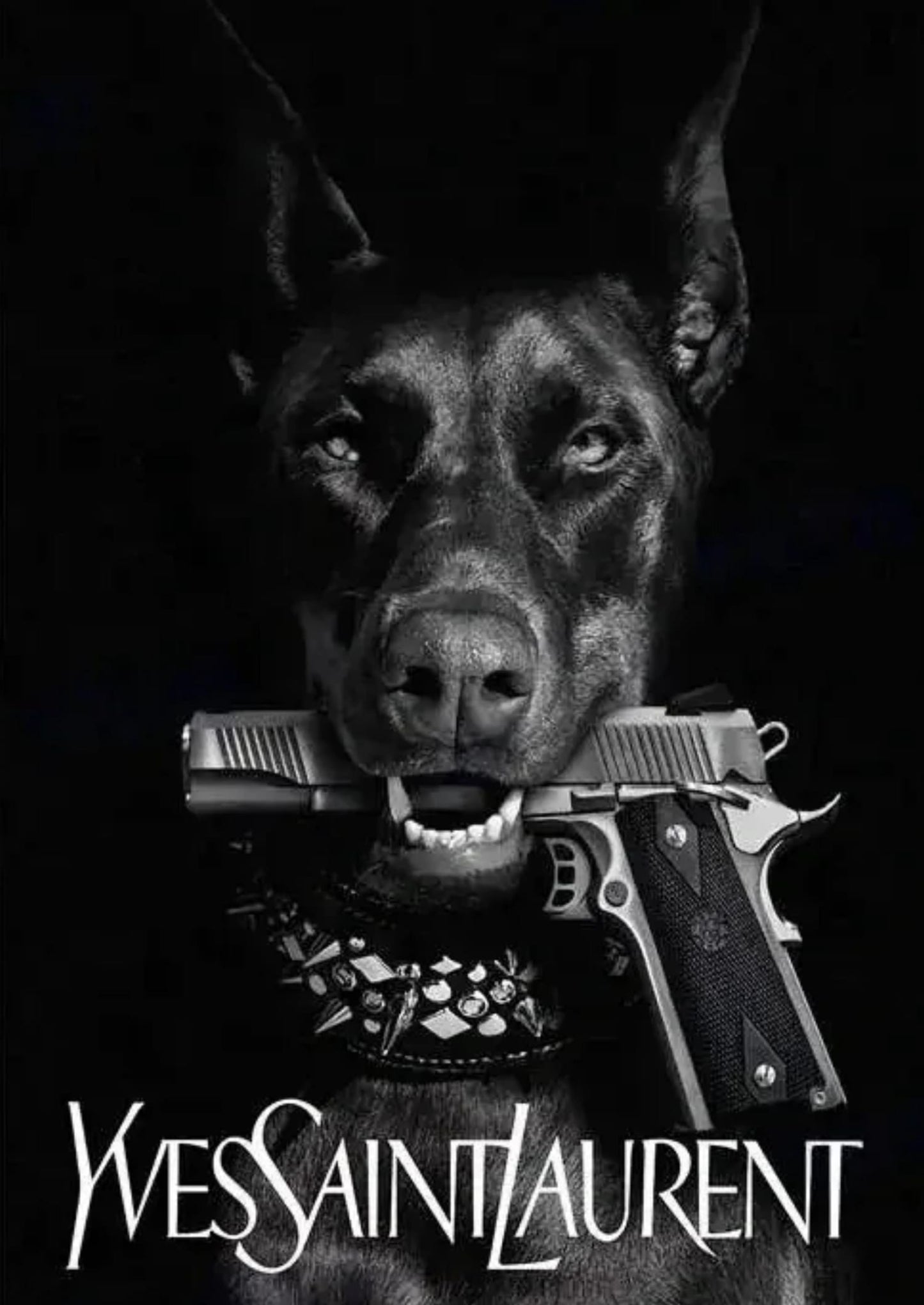 Yves Saint Laurent | Doberman & Paris Skyline