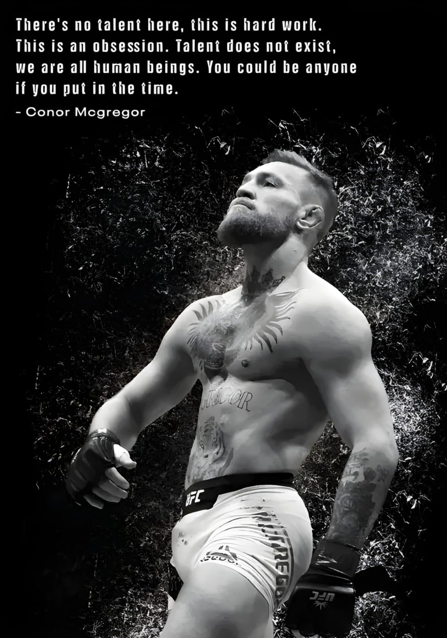 Conor McGregor | Hard Work Over Talent | UFC Gym Decor