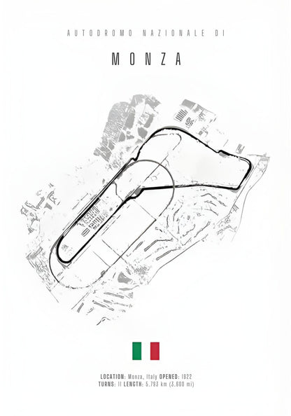 Monza F1 Track Layout | Racing Art