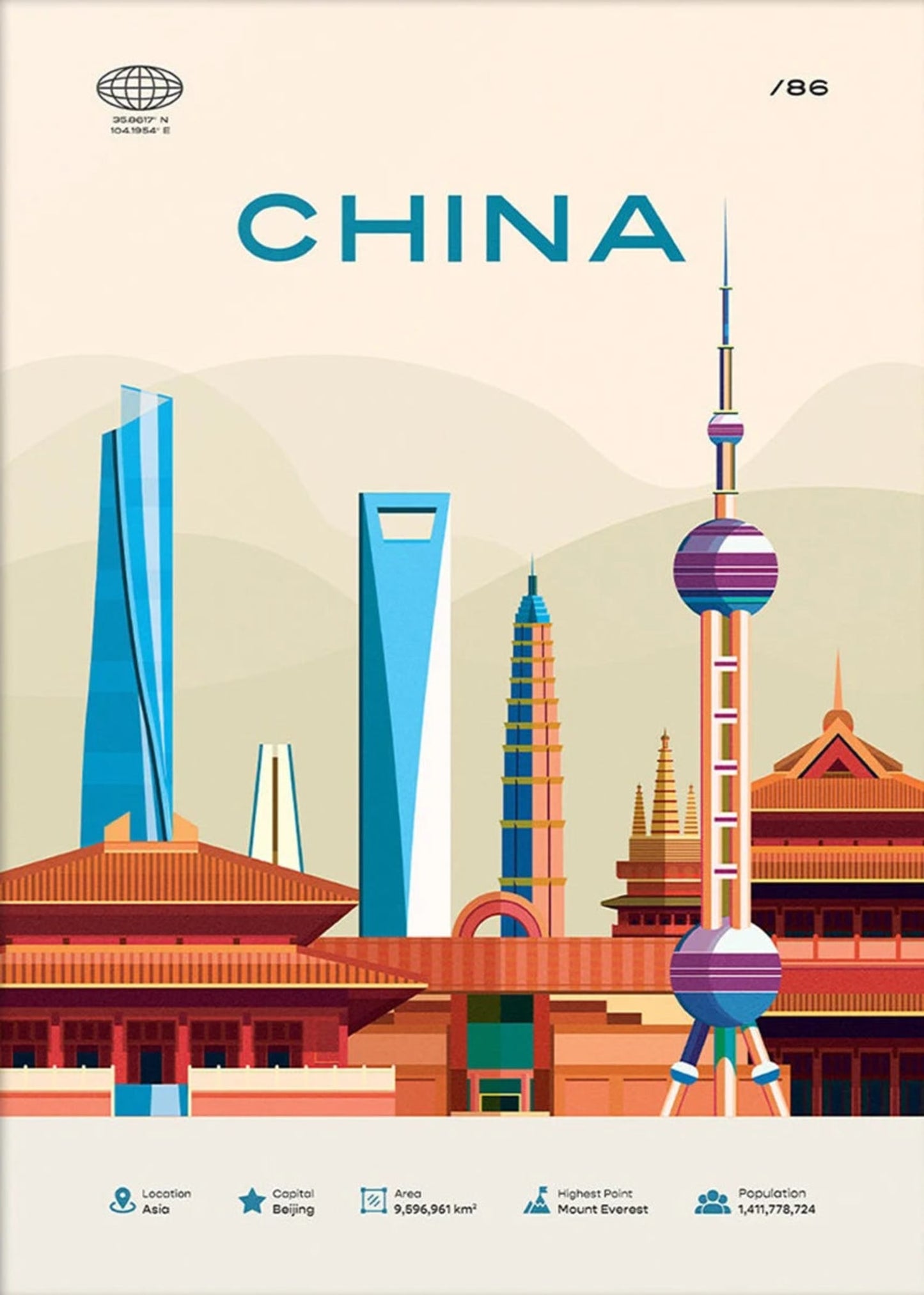Beijing Skyline | Modern Urban Art