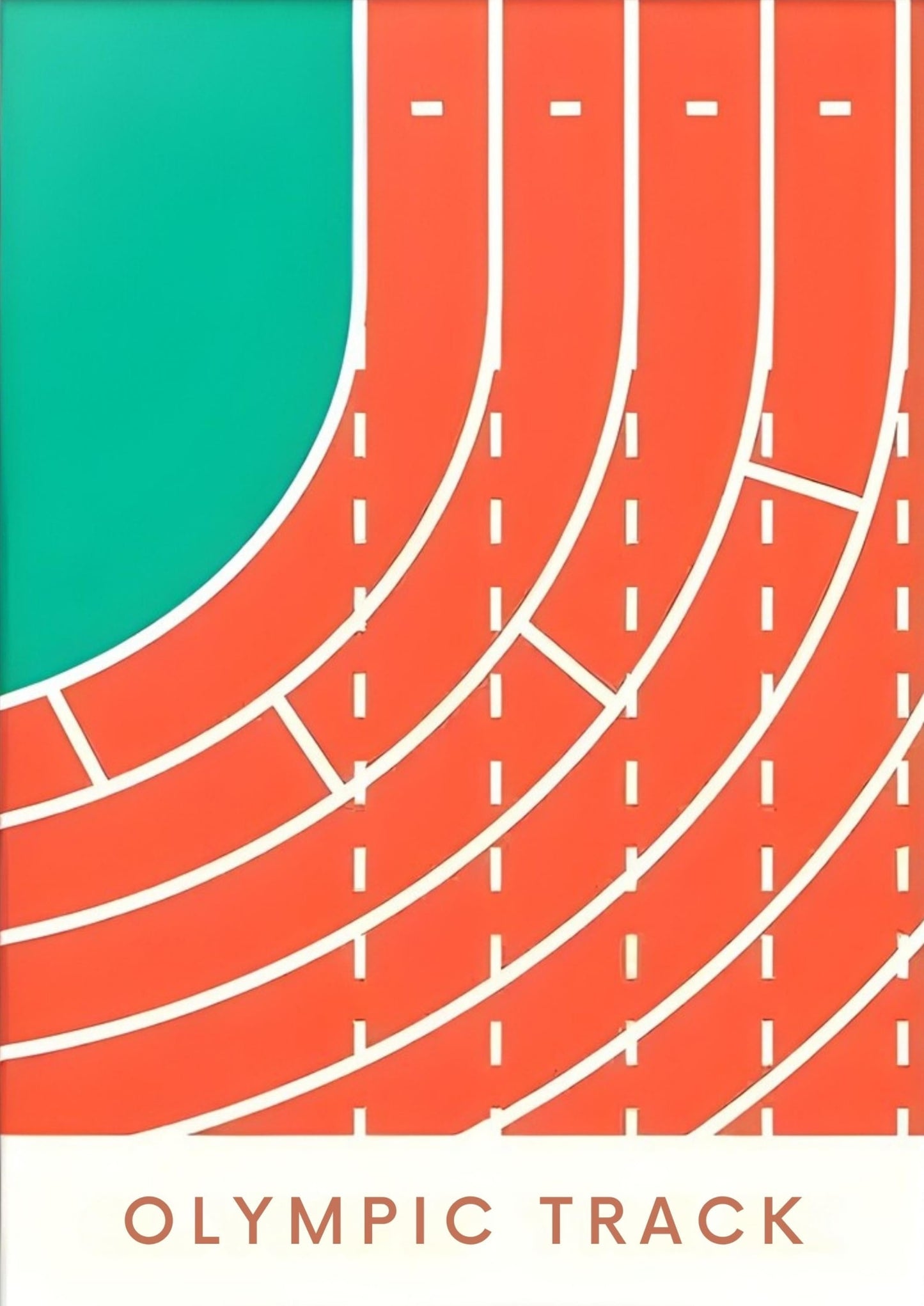 Geometry of Victory | Olympic Track Sports Art