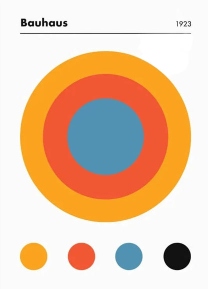 Piet Mondrian | Abstract Composition | Geometric Art | Circle Shades Design | Wall Poster Decor