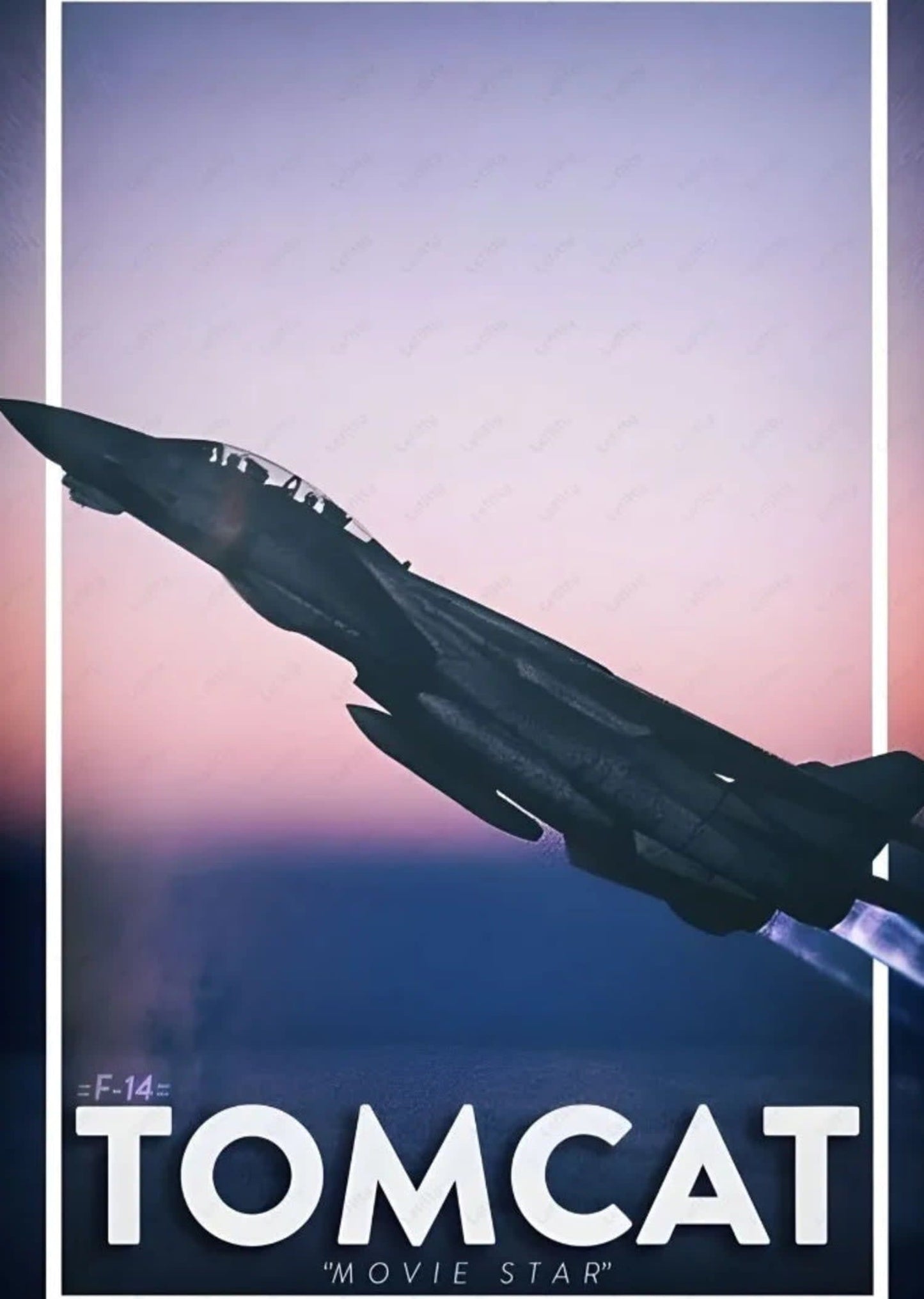 F-14 Tomcat Fighter Jet Poster | Cinematic Military Aircraft Art Print | Home Office Gallery Decor