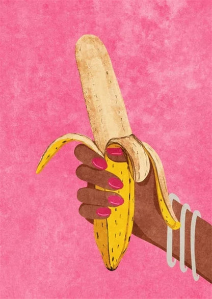 Peeling Banana | Whimsical Kitchen Art