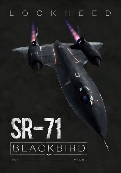 Lockheed SR-71 Blackbird Aircraft Poster | Aviation Wall Art | High-quality Print for Home Decor Enthusiasts