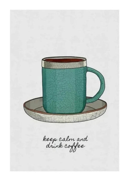 Keep Calm And Drink Coffee | Decorative Wall Poster | Home & Garden Decor | Visual Artwork