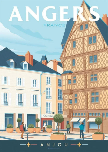 Angers France Poster | Iconic Destinations Series | Scenic Wall Art | Travel Landscape | Home Decor | Visual Artwork