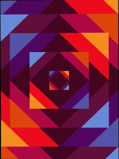 Bauhaus Art Deco Revival Poster | Structured Layers Design | Modern Wall Art | Geometric Abstract | Home Decor