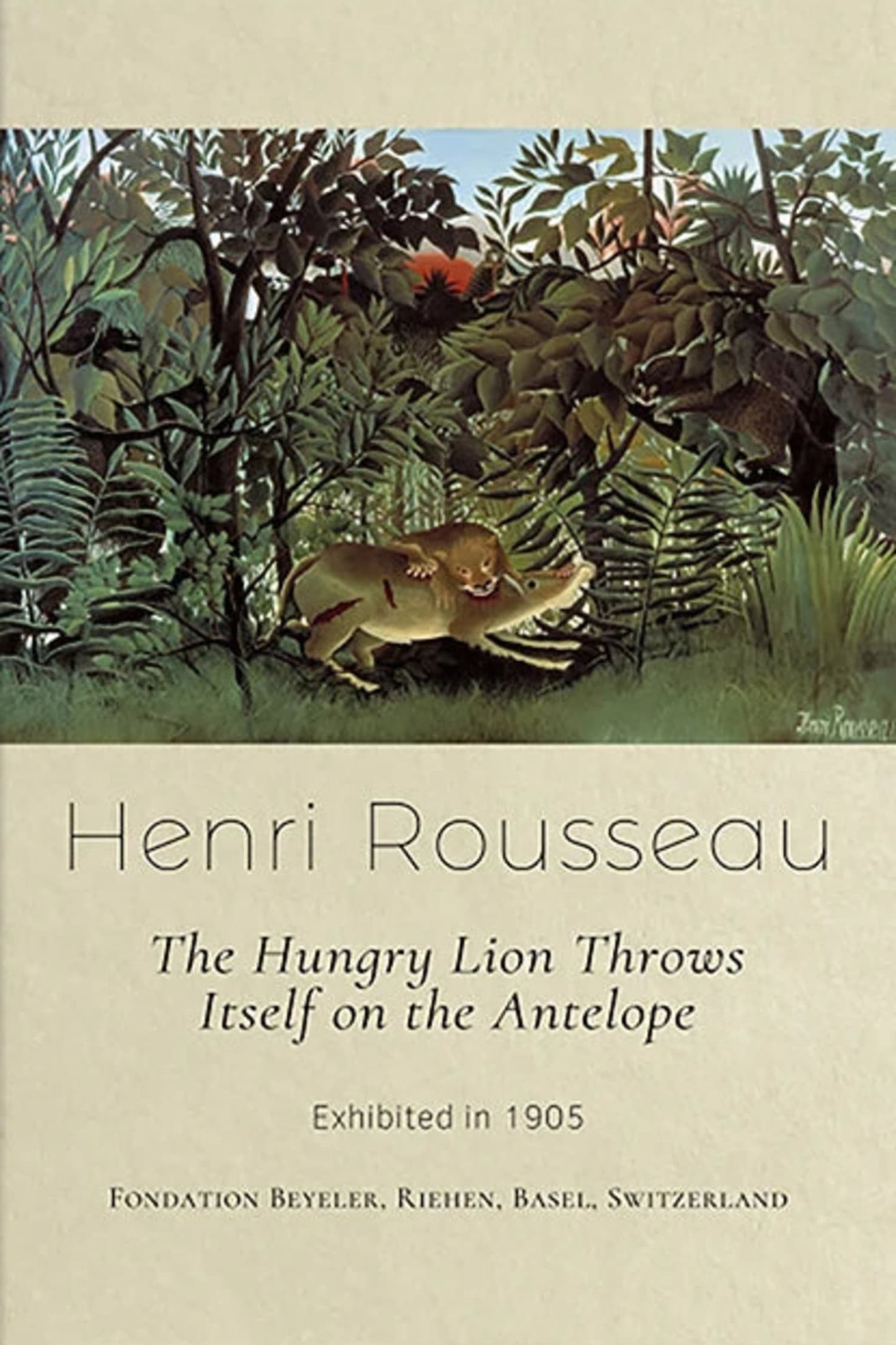 Henri Rousseau Poster | The Hungry Lion | Striking Wildlife Scene | Art Print Decor | Home Wall Art | Nature-Inspired Artwork