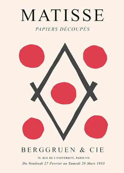 Henry Matisse Poster | Berggruen & Co | Cut-Outs Collection | The Poetry of Lines | Papiers Decoupes Art | Wall Decor