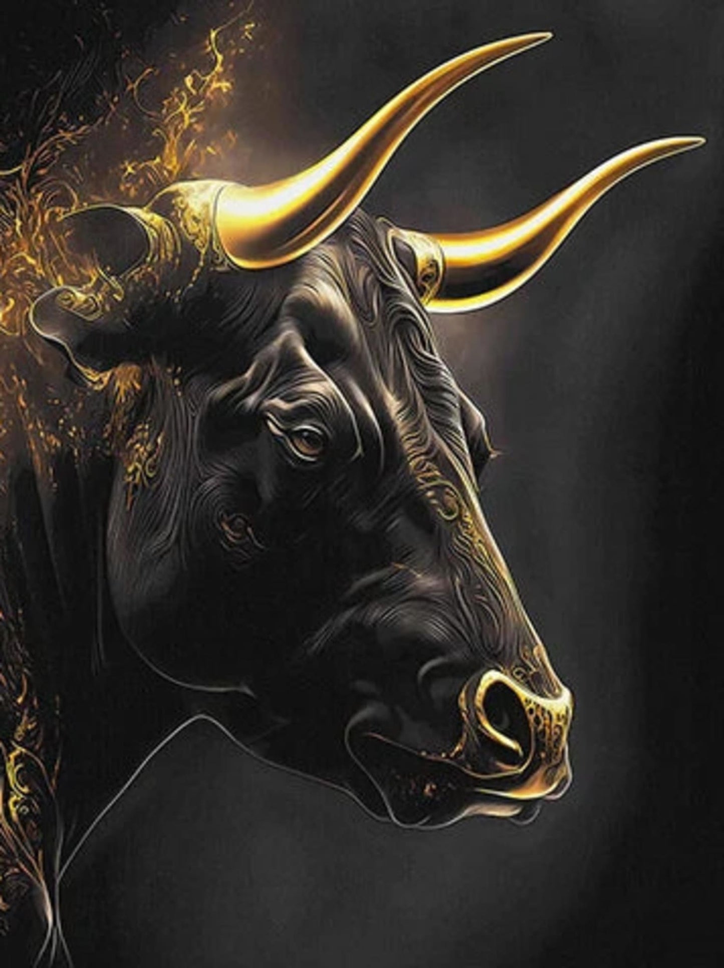 Stock Market Bull Bear Market Abstract Animal Art Poster and Prints Modern Art Canvas Painting For Office Living Room Home Decor
