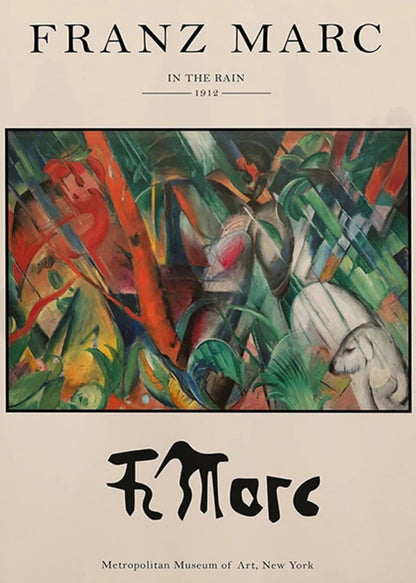 Franz Marc | In the Rain 1912 | Colorful Expressionism
