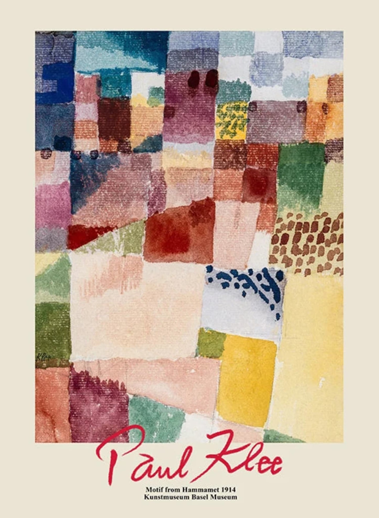 Paul Klee | Motif From Hammamet Poster | Abstract Art | Modern Home Decor | Vibrant Colors | Wall Art