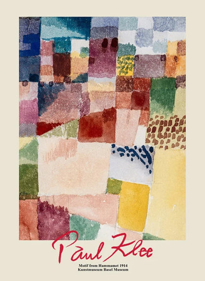 Paul Klee | Motif From Hammamet Poster | Abstract Art | Modern Home Decor | Vibrant Colors | Wall Art