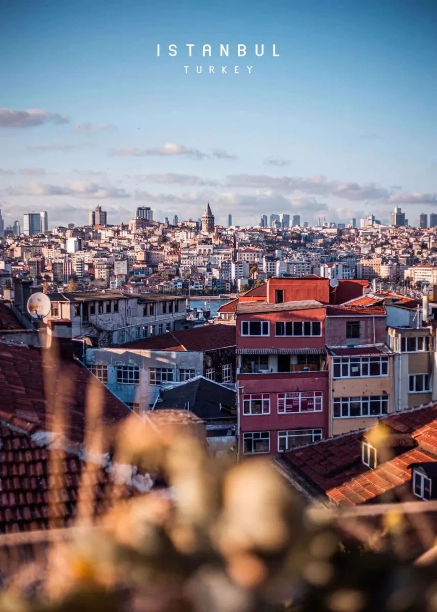 Istanbul Skyline Poster | Vibrant Cityscape | Turkey Urban Scenery | Aerial View of Istanbul | Constantinople Architecture