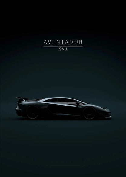 Lamborghini Aventador SVJ | Iconic Supercar Art | Luxury Automotive Poster | High-Quality Wall Decor