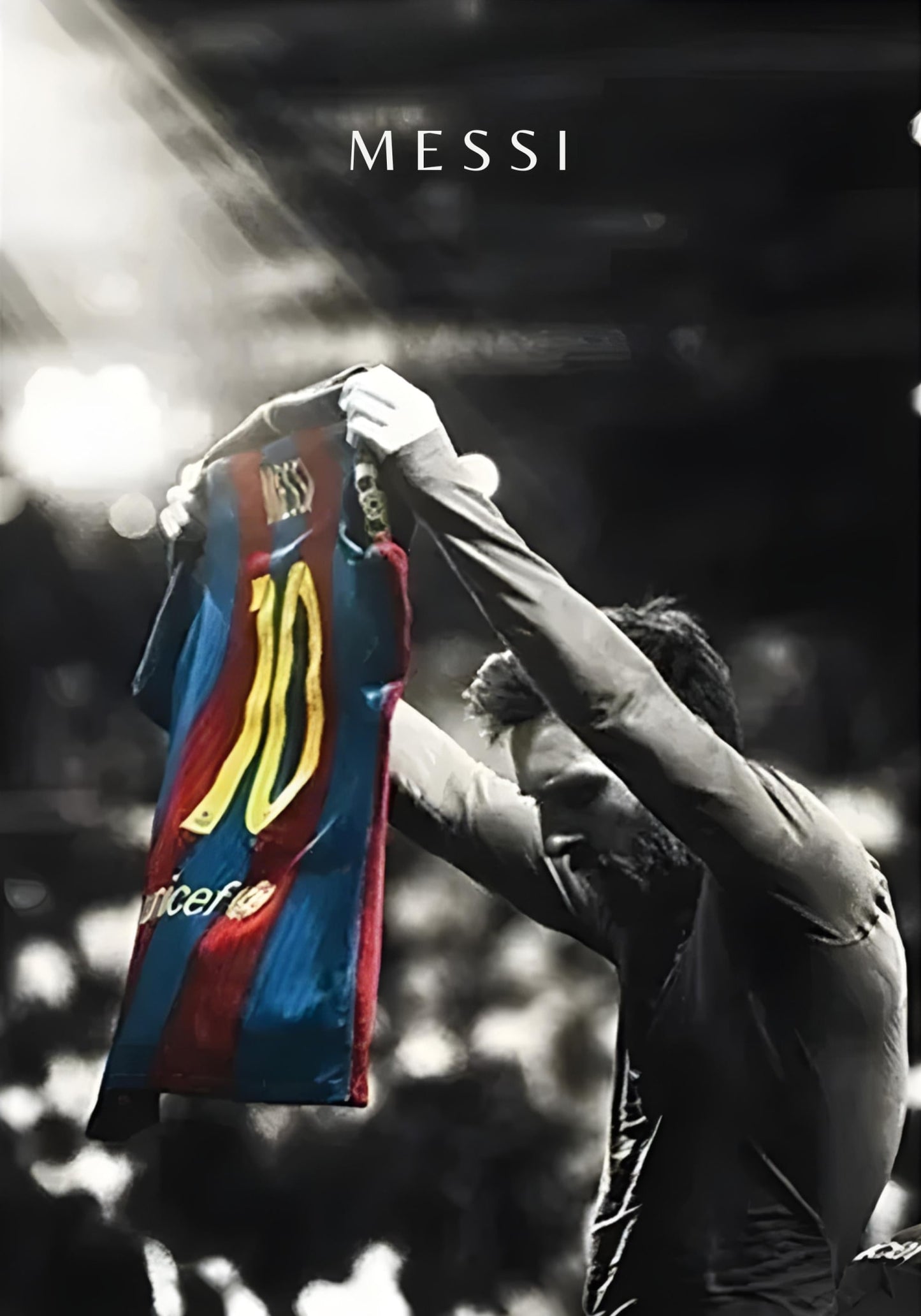Lionel Messi | Black & White Soccer Celebration