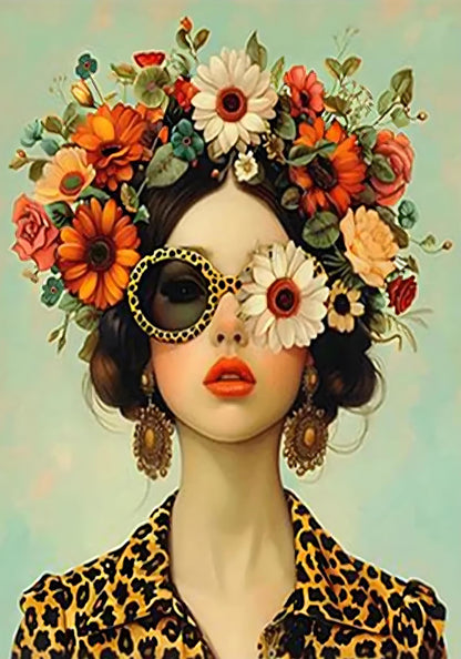 Blossoming Gaze | Floral Portrait