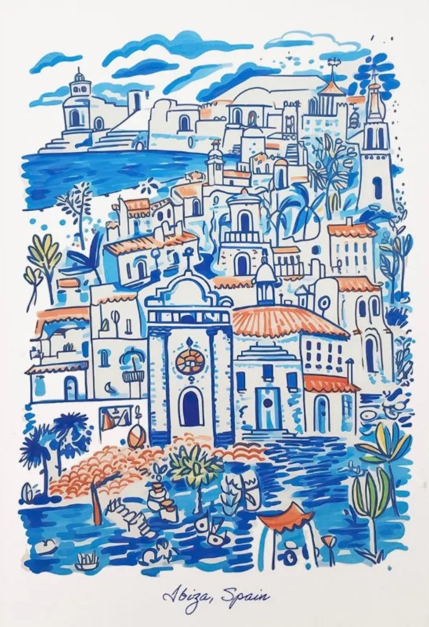 Ibiza | Colorful Mediterranean Seaside Art