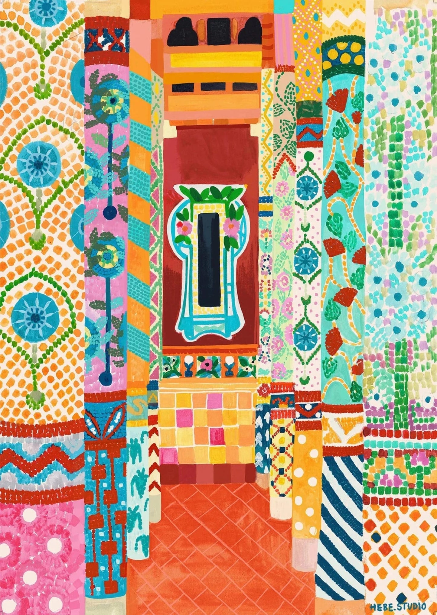 abstract india landscape poster