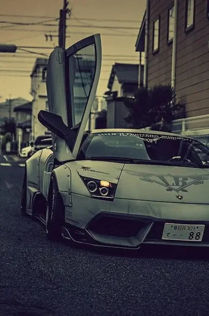 Modern Supercar | Lambo Doors | Urban Evening Mood