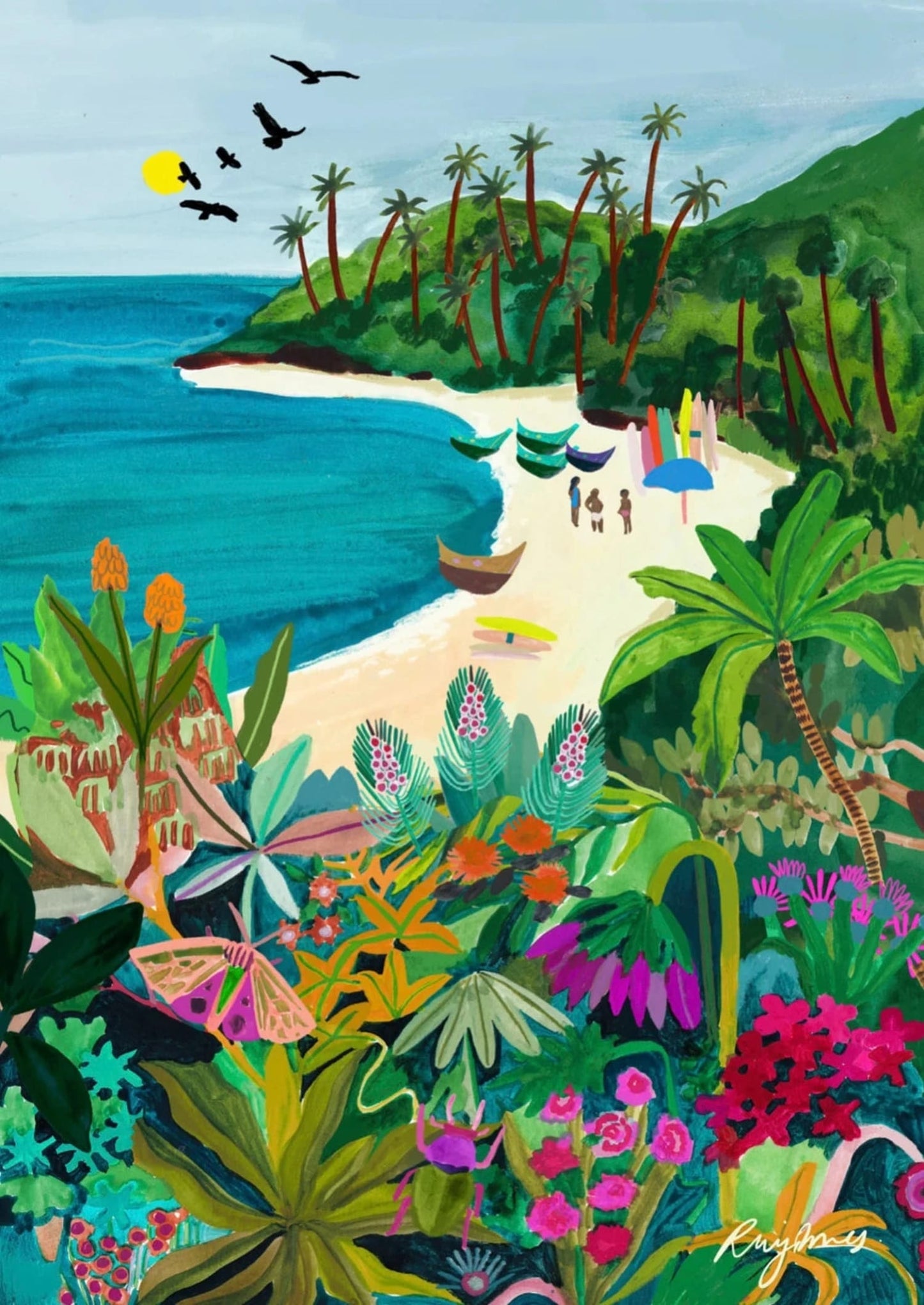 abstract india landscape poster