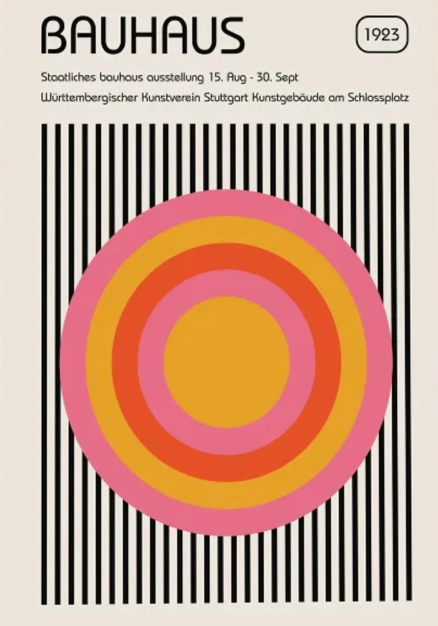 Bauhaus Radiant Circles | 1923 Art Deco Geometric