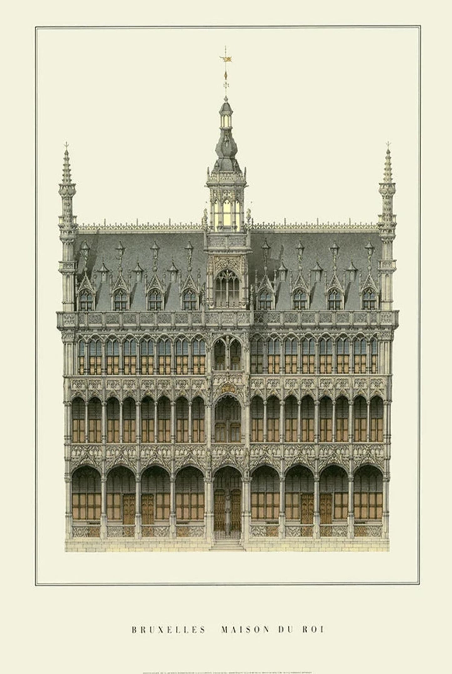 Maison du Roi | Brussels | Belgium | Grand Place Architecture | Belgian Historical Buildings | Classic Architecture Posters