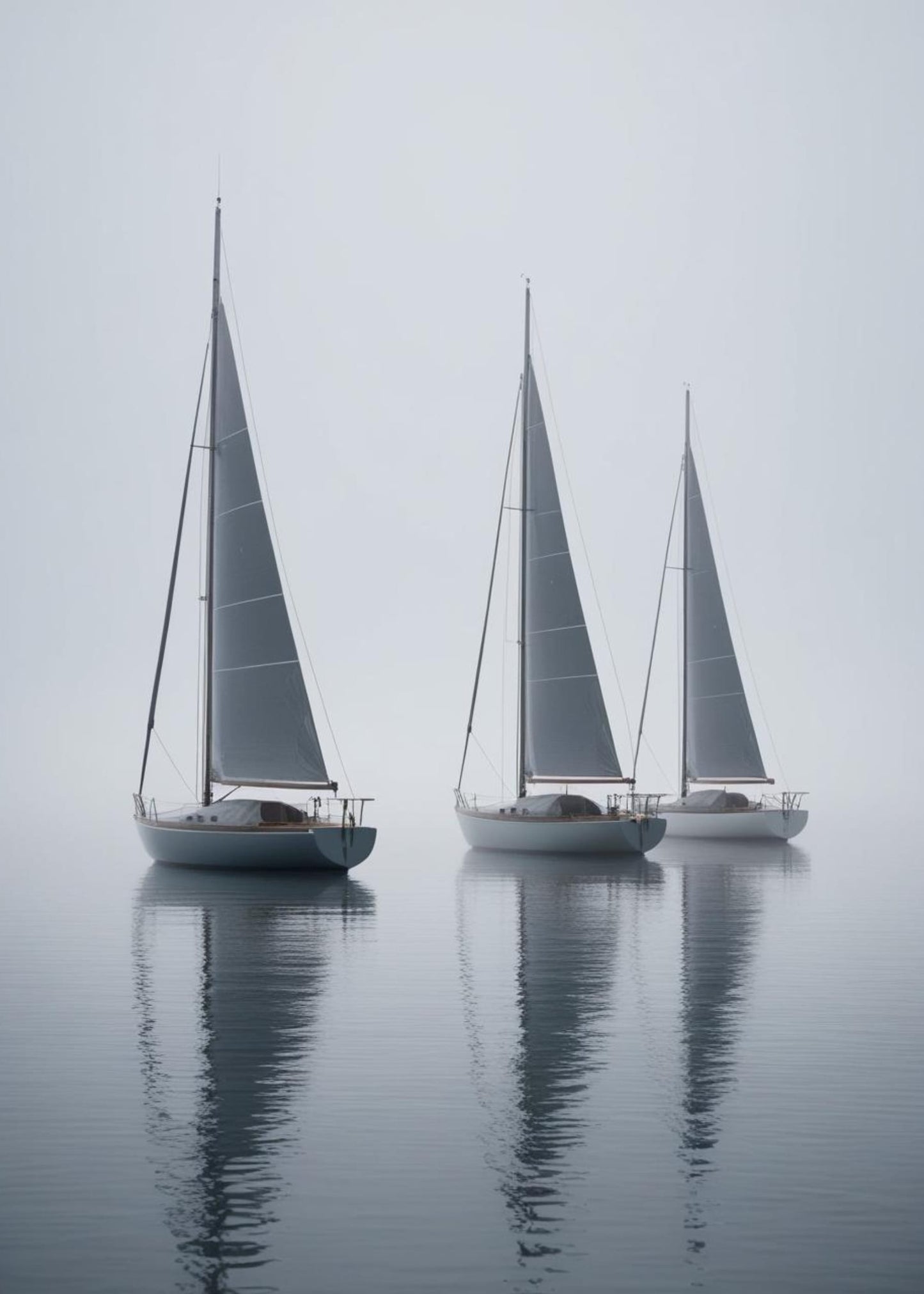 Three Sailing Boats | Nautical Ocean Theme